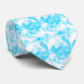 Geometrische Krawatte "Wasser" (Gerollt)