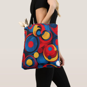 Geometrische Kreise des Retro-Pops Tasche