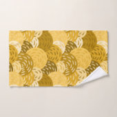 Geometrische Kreise in Gold und Senfgelb Badhandtuch Set (Handtuch)