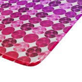 Geometrische Kreise lila rosarotes Ombre Muster Schneidebrett (Ecke)