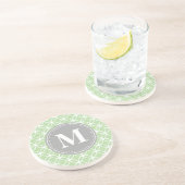 Geometrische Kreise Mini-Grau-Monogramm Getränkeuntersetzer (Seite)