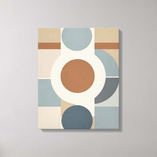 Geometrische Kreise Moderne Abstrakte Leinwand Kun (Vorderseite)