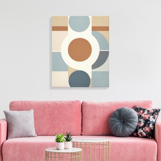 Geometrische Kreise Moderne Abstrakte Leinwand Kun (Insitu (Wohnzimmer))