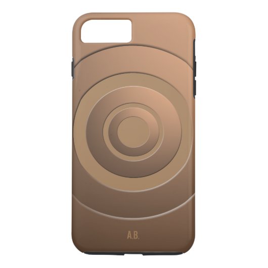 Geometrische Kreise Moderne Bronze mit beliebigen  Case-Mate iPhone Hülle (Rückseite)
