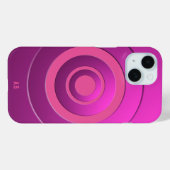 Geometrische Kreise Modernes Rosa mit beliebigen I Case-Mate iPhone Hülle (Rückseite (Horizontal))