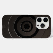 Geometrische Kreise Modernes Schwarz mit beliebige Case-Mate iPhone Hülle (Rückseite (Horizontal))