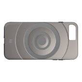 Geometrische Kreise Modernes Silber mit beliebigen Case-Mate iPhone Hülle (Rückseite (Horizontal))