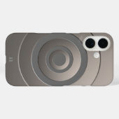 Geometrische Kreise Modernes Silber mit beliebigen Case-Mate iPhone Hülle (Rückseite (Horizontal))