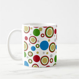 Geometrische Kreise Red Green Blue Silver Gold Kaffeetasse