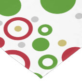 Geometrische Kreise Red Green Silver Gold Kurzer Tischläufer (Ecke)