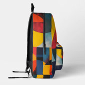 Geometrische Kreise und Farbblöcke Bedruckter Rucksack (Links)