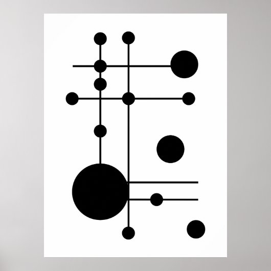 Geometrische Kreise und Linien, Abstrakte Kunst | Poster (Vorne)