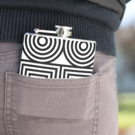 Geometrische Kreise und Quadrate Flachmann