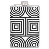 Geometrische Kreise und Quadrate Flachmann (Vorderseite)