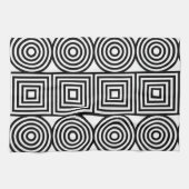 Geometrische Kreise und Quadrate Geschirrtuch (Horizontal)