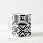 Geometrische Kreise und Quadrate Kaffeetasse (Vorderseite Links)