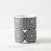 Geometrische Kreise und Quadrate Kaffeetasse (Mittel)