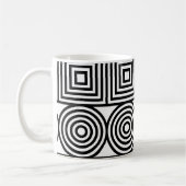 Geometrische Kreise und Quadrate Kaffeetasse (Links)