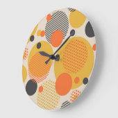 Geometrische Kreisel nach hinten: 60er Vintag Große Wanduhr (Winkel)