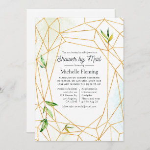 Geometrische Kristalldusche für Wasserfarben nach  Einladung