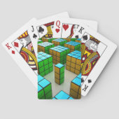 Geometrische Kuben Puzzle-Spielkarten Spielkarten (Rückseite)