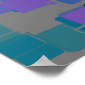 Geometrische Kunst am "See" Poster (Ecke)