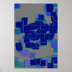 Geometrische Kunst am "See" Poster