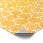 Geometrische Kunst aus gelben Honeycomb Poster (Ecke)