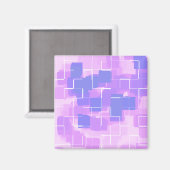 Geometrische Kunst "Blue Berry" Magnet (Vorderseite/Rückseite)