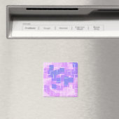 Geometrische Kunst "Blue Berry" Magnet (In Situ (Geschirrspüler))