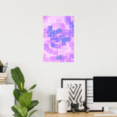 Geometrische Kunst "Blue Berry" Poster (Heimbüro)