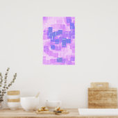Geometrische Kunst "Blue Berry" Poster (Küche)