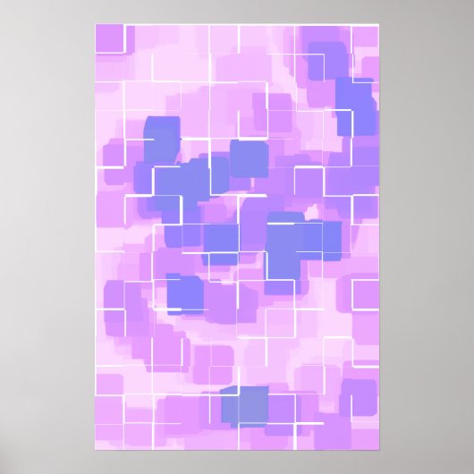 Geometrische Kunst "Blue Berry" Poster (Vorne)