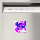 Geometrische Kunst "Blue Raspberry" Magnet (In Situ (Geschirrspüler))