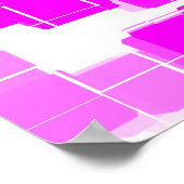 Geometrische Kunst "Blue Raspberry" Poster (Ecke)