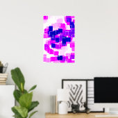 Geometrische Kunst "Blue Raspberry" Poster (Heimbüro)