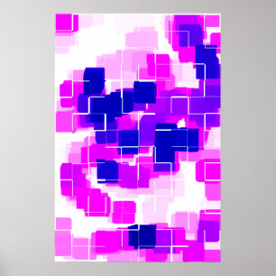 Geometrische Kunst "Blue Raspberry" Poster
