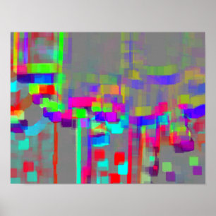 Geometrische Kunst "Carrousel" Poster