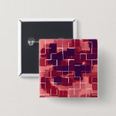 Geometrische Kunst "Cranberry" Button (Vorne & Hinten)