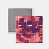 Geometrische Kunst "Cranberry" Magnet (Vorderseite/Rückseite)