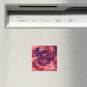 Geometrische Kunst "Cranberry" Magnet (In Situ (Geschirrspüler))