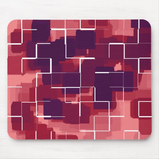 Geometrische Kunst "Cranberry" Mousepad (Vorne)