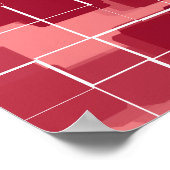 Geometrische Kunst "Cranberry" Poster (Ecke)