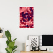Geometrische Kunst "Cranberry" Poster (Heimbüro)