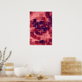 Geometrische Kunst "Cranberry" Poster (Küche)