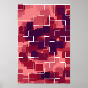 Geometrische Kunst "Cranberry" Poster