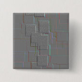 Geometrische Kunst "Cyber Gothic" Button (Vorderseite)