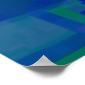 Geometrische Kunst "DeepBlue" Poster (Ecke)