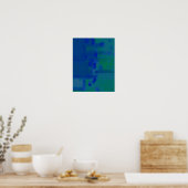 Geometrische Kunst "DeepBlue" Poster (Küche)