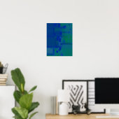 Geometrische Kunst "DeepBlue" Poster (Heimbüro)